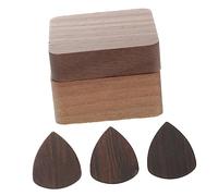 HEMOTON Wooden Guitar Pick Case with Sturdy Plectrum, Ergonomic Design for Comfortable Playing, for Beginners and Travel