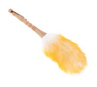 HEMOTON Wooden Handle Cleaning Brush for Chinese Zither Piano Musical Instruments Reusable Gentle Wool Bristles Dust Removal Hand Duster