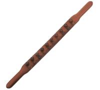 HEMOTON Wooden Lymphatic Massage Stick, Wood Stick Massage Tool with 20 Beads for Back and Relaxing Scraping, All Over Body Lymphatic Paddle