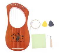 HEMOTON Wooden Lyre Harp Retro Lyre Musical Body String Instrument for Lap Harp Orchestral String Instrument Random Color