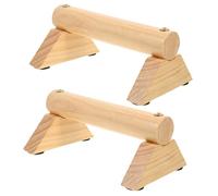 HEMOTON Wooden Push-Up Bars Non-Slip Pads 1 Pair Fitness Equipment for Home Gym Muscle Training and Upper Body Strength