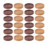 HEMOTON Wooden round Checkers Pieces Replacement for Board Games 24pcs Stackable Wood Carved Chess Playing Pieces for Tabletop Game Activities Suitable for Beginners