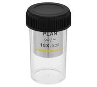 HEMOTON X Magnification Microscope Objective Lens Replacement for Biological Microscopy, Copper Material with Silver Finish, Stable and Secure Noncontact Use for Lab Observations