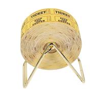 HEMOTON Yellow Raffle Ticket Set with Dispenser Stand for Carnival Party Fundraiser Lottery Event Entry and Reward Drawings