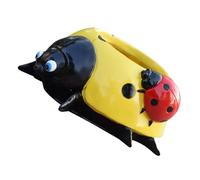 HEMOTON Yellow Resin Ladybug Planter Pot for Flowers and Succulents