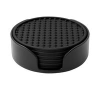 Hemousy Coasters Silicone - Non Slip Cup Coasters | Round Heat-resistant Pad with Holder Dining Table Kitchen Home Coffee Workplace Bar Centerpiece