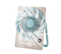 Hemousy Desk Fan - Small Fan for Desk - Cooling Personal Tool USB Portable Electric Desktop Lcd Digital Display for Kitchen Home Dormitory Student Bedroom