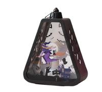 Hemousy Halloween Lanterns Outdoor | Patio Witch Pumpkin Castle Lantern,Lamp Ornament Decorations for Indoor Outdoor Patio Backyard Porch Yard Camping Ambiance