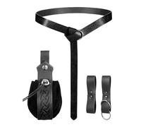 Hemousy Pirate Costume Accessories - Women Renaissance Waist Belt Pouch Set,Halloween Cosplay Supplies for Men Women Adults Holiday Festival Theater Collectors Events