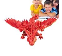 Hemousy Printed Flexible Crystal Dragon, Articulating Dragon Fidget Toy Surprise, Year of the Dragon Stress Relief for Kids and Adults, Home Decoration