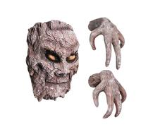 Hemousy Scary Tree Faces Decorations | Tree Peeker Face Sculpture Decoration | Festive 3D Realistic Resin Art Garden Peeker Props for Driveway Grassland Pathway Patio Yard