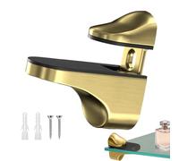 Hemousy Shelf Brackets - Adjustable Wall Mount Clamps for Glass Shelves - Replacement Parts Clip for Hardware Support Bar Wood Shower Door Cabinet Bathroom