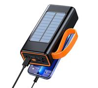 Hemousy Solar Power Bank | Power Bank for Phone & Electronic Devices,External Battery Pack Long-Lasting Capacity Charging Devices for Outdoor Camping Hiking