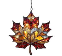 Hemousy Sun Catchers Indoor Window | 2D Fall Maple Leaves Acrylic Pendant Sun Catcher,Aesthetic Wall Crafts Pendant, Thanksgiving Decoration | for Balconies Yard Garden Bedroom Greenhouses Wall