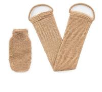 Hemp Back Scrubber, 100% Natural Exfoliating Back Strap with Mitt,Durable Machine Washable,Exfoliating Loofah Back Scrubber with Handles for Shower Bath Men and Women