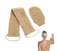 Hemp Back Scrubber, Soap Bag Loofah Back Strap, Back Scrubber, Exfoliating Loofah Scrubber, with a Scrub Cloth, Suitable for Men and Women's Body Shower, Bath Cleaning, Deep Cleansing Dead Skin