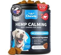CHEWIA Hemp Calming Chews for Dogs Anxiety - 180 Duck Flavor Treats for Dog Calming with Valerian Root, Chamomile Extract & L-Theanine - Dog Chews for Vet Visits, Travel, Thunderstorms, Nail Trimming