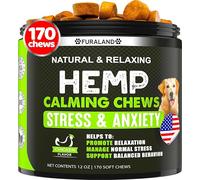 Hemp Calming Chews for Dogs with Anxiety and Stress - 170 Dog Calming Treats - Storms, Barking, Separation - Valerian Root - Melatonin - Hemp Oil - Dog Anxiety Relief - Made in USA | Soft Chews