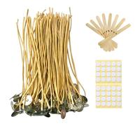 Hemp Candle Wicks - 100 PCS, 6 Inch, Organic, Edible for Butter & Beeswax Candle Making