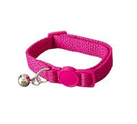 Hemp Cat Colllar - Natural, Soft & Durable - Adjustable Eco Cat Collar - With Breakaway Safety Buckle and Bell- Magenta Pink by Salt Dog Studios
