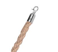 Hemp Crowd Control Rope with Hooks for Events Parties and BarsDurable Barrier Line for Managing People Flow and Queue Control