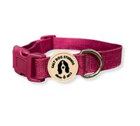 Hemp Dog Colllar - Natural, Soft & Durable - Adjustable Eco Dog Collar Small, Medium, Large and Extra Large Dogs - Salt Dog Studios (Magenta Pink, Extra Large)