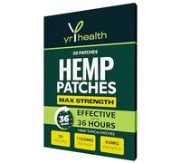 Hemp Patches Max Strength Topical Hemp | Effective Up to 36 Hours | Vegan & Easy to Use | 30 Topical Patches | Transdermal, Slow Release Formula | 45mg Each, 1350mg Total | Made in UK by YrHealth