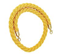 Hemp Rope Barrier with Blue Supports 2.8m/9.2ft for Queue Control in Lobbies Film Sets and Events Stylish Yellow Safety Cord with Hooks
