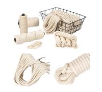 Hemp Rope Braided Rope, 2-100M Macrame Cotton Cord Thread For Handmade Natural Rope DIY Craft Knitting Making Plant Hangers Wall Hangings(3mm 20meter)