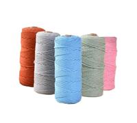 Hemp Rope Braided Rope, 2mm 100M Macrame Cord Cotton Rope String Crafts DIY Colored Thread Twisted Twine Handmade Sewing Home Wedding Decoration(18)
