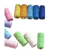 Hemp Rope Braided Rope, 3mm 100% Cotton Cord Colorful Handmade Rope Twisted Macrame String DIY Home Wedding Decoration Supply Film Packaging 100m(20 Green)