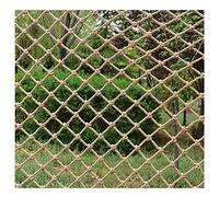 Hemp Rope Cargo Net, Wall Decorative Isolation Hang Cloth, Kids Stair Balcony Railings Fence Playground Safety, Outdoor(8mm-8cm,1x5m(3.28X16.4ft))