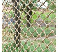 Hemp Rope Cargo Net - Wall Decorative Isolation Net for Kids Stair Railings and Playground Safety, Ideal for Outdoor Swing and Treehouse Plant Climbing