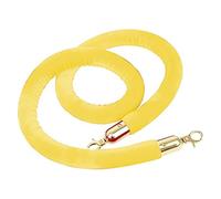 Hemp rope guardrail, Velvet Stanchion Rope with Gold Clasps,Crowd Control Ropes Safety Hanging for Grand Openings(Green,2ft/60cm)