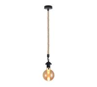 Hemp Rope Hanging Lamp 2m Vintage Single Head Hanging Pendant Rope E27