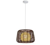 Hemp Rope Lampshade Bohemian Chandelier Rattan Hanging Lights for Ceiling Unique Country Indoor Pendant Light for Living Room Twine Ceiling Hanging Lampshade for Bedroom Farmhouse Kitchen