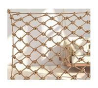 Hemp Rope Net Climbing Net Garden Tree House Handrail Fence Safety Nets For Kids Dock Guardrail Protective Decorative Netting Hemp Cargo Netting 8mm(5X5m(16.4X16.4ft))