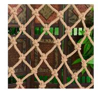Hemp Rope Net for Garden & Home Decor, 10mm Jute Cargo Netting, Non-Slip Photo Wall Mesh, Durable Climbing & Bird Protection, Yellow, 1x4m (3.28x13.12ft)