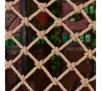 Hemp Rope Net - Natural Jute Climbing Safety Net for Balcony Stairs Fence Garden Playground - Indoor & Outdoor Protection and Aesthetics