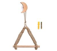 Hemp Rope Paper Towel Holder, Wood Bracket, Bohemian Style Bathroom Accessory - Durable Natural Materials, Vintage Coastal Decor for Bathroom or Kitchen