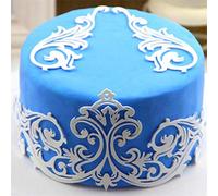 Hemp Rope Pearl/Flower Pattern DIY Cake Border Silicone Cake Molds,Decoration Baking Mat,Bakeware Fondant Cake Decorating Tools Wedding Cake Border Mould Sugar Paste Candy Chocolate Silicone Lace Mat