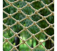 Hemp Rope Safety Net - 1x1m Outdoor Swing & Treehouse Netting for Climbing Indoor Balcony & Terrace Secure Plant Support Fence Protection Durable & Eco-Friendly