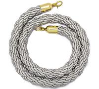 Hemp Rope Stanch Cords for Crowd Control, Polished Carabiner Clip, Queue ment Rope, 3/4" Safe Ber Cables, Visitor Guidance Ropes