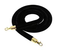 Hemp Rope Stanchion Barrier with Hooks, Velvet Crowd Control Rope for Event Management, 1.8m Hanging VIP Queue Barrier