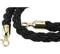Hemp Safety Rope for Queue Lines - 1.2" Thick Braided Access Zone Rope with D Hook 3.5m (11.5ft) - Versatile Outdoor Use Ideal for Events & Barriers
