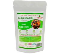 Hemp Seed Oil Softgels 1000mg - 90 Cold Pressed Capsules - High Strength - Pain Relief Support Supplement - Healthy Rich Seed Oil Combining a Balanced Omega 3, Omega 6 & Omega 9 - GLA