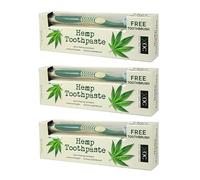 Hemp Toothpaste Fluoride Free Toothpaste 100ml Contains Natural Hemp Oil (3-Pack) - Exclusive AG Total Health Bundle