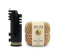 Hemp Wick Bundle Pack: 200 FT Hemp Roll + 2 Hemp Wick Lighters (Black/Grey)