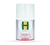 HEMPE Hot Muscle & Joint Gel - High Strength CBD Oil, Menthol, and Vitamin E - Soothes Neck, Back, Shoulders, Legs - 50ml