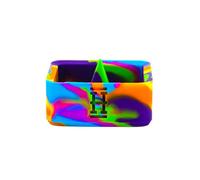 Hemper Cache Unbreakable Silicone Ashtray with Poker - Heat-Resistant Debowling Ashtray for Smokers - Non-Stick, Easy-to-Clean Ash Holder for Home Office, and Outdoor Use - (Tie Dye)